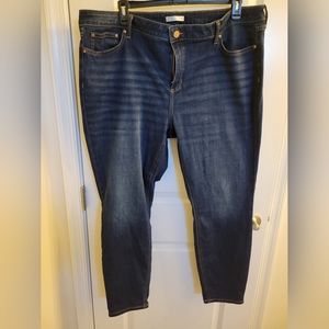 LC Lauren Conrad skinny dark wash jeans 22w